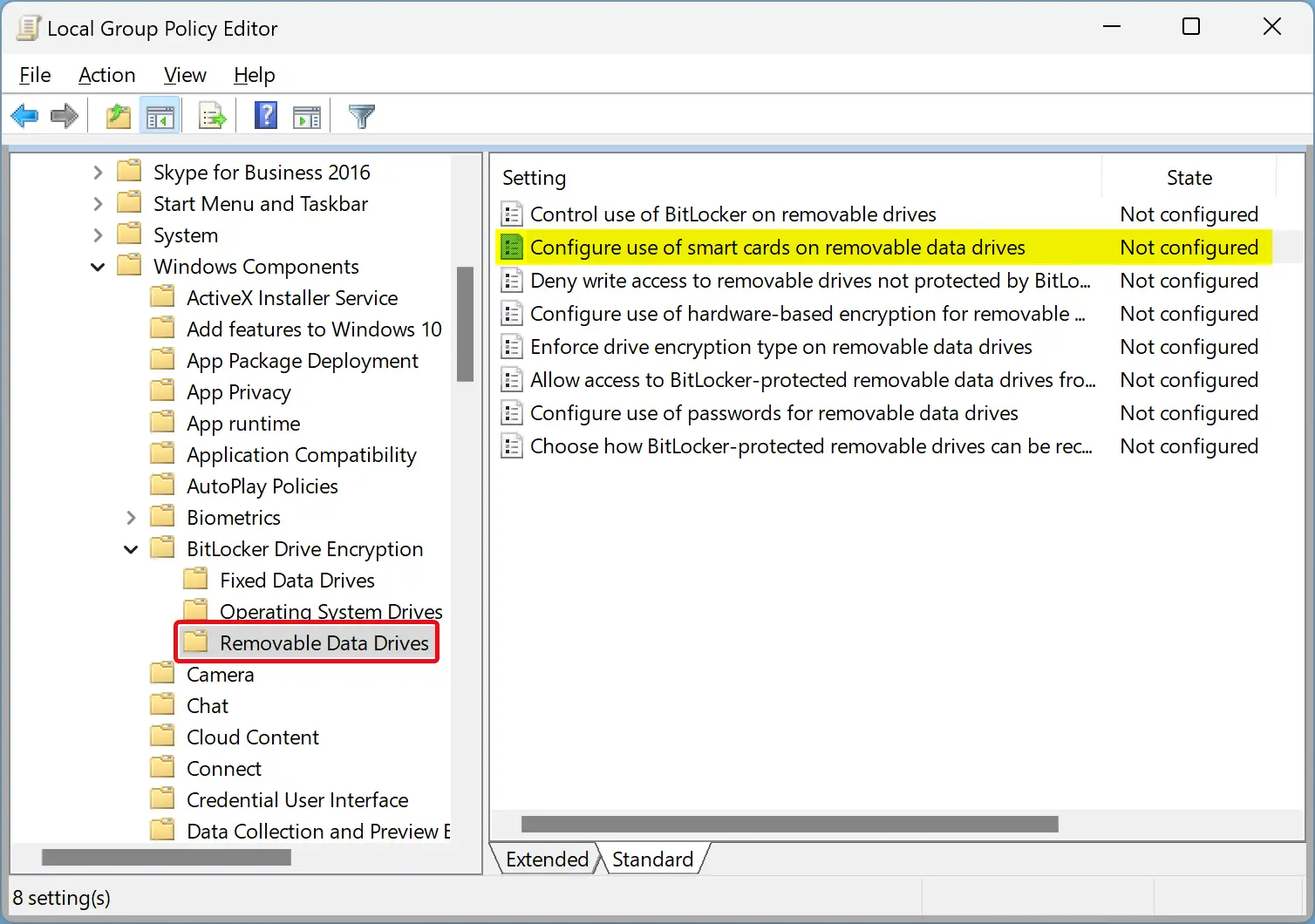 How To Prevent Users From Using Smart Cards On Bitlocker Removable Drives On Windows Or
