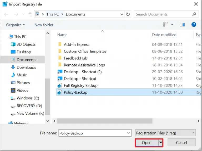 Backup or Restore individual or whole Registry Keys on Windows 11/10/8/7