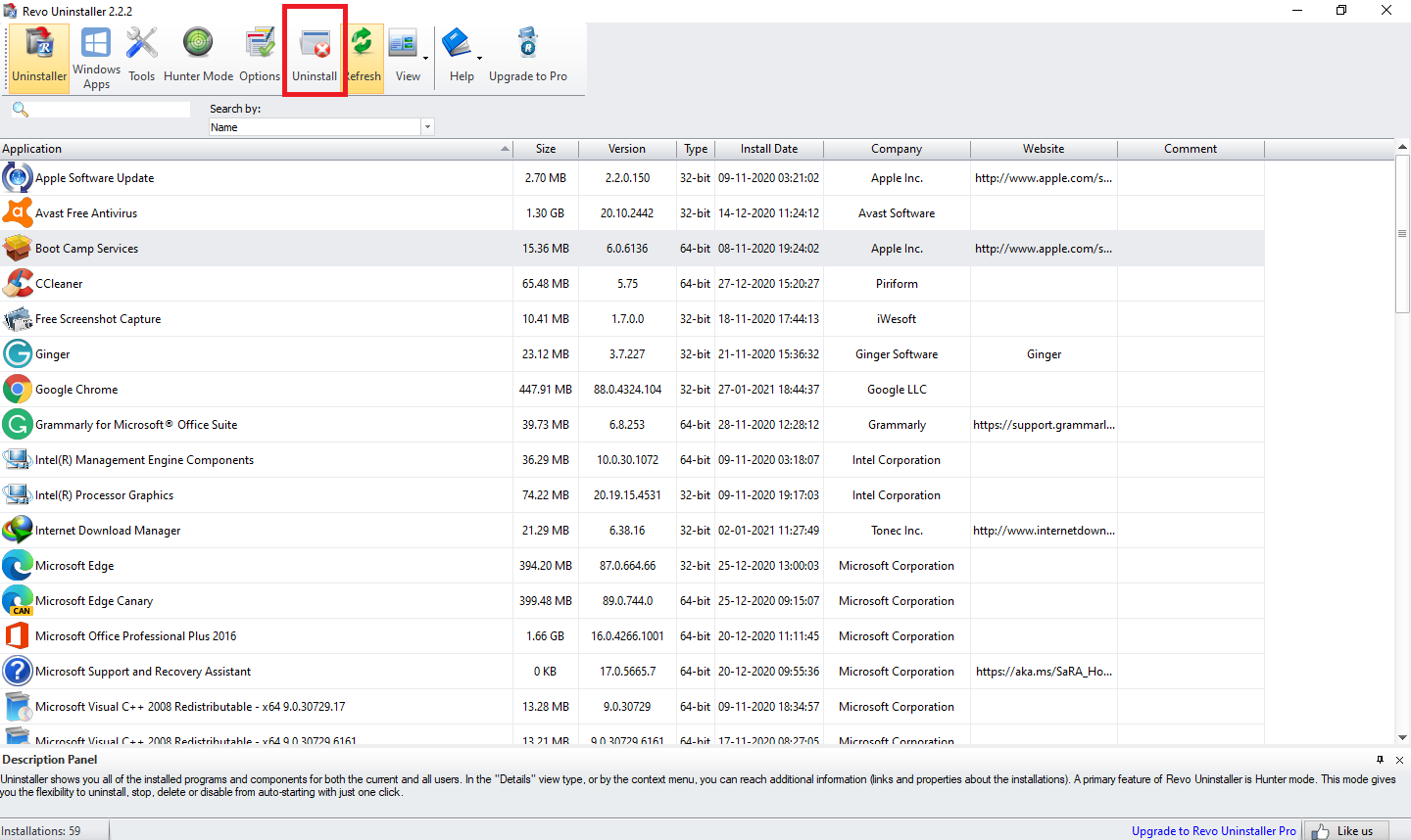uninstall software revo uninstaller portable