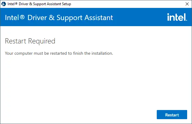 Intel driver support assistant не устанавливается