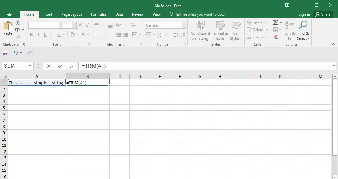 How To Use Trim Function In Excel For Multiple Cells at Darlene Juanita ...