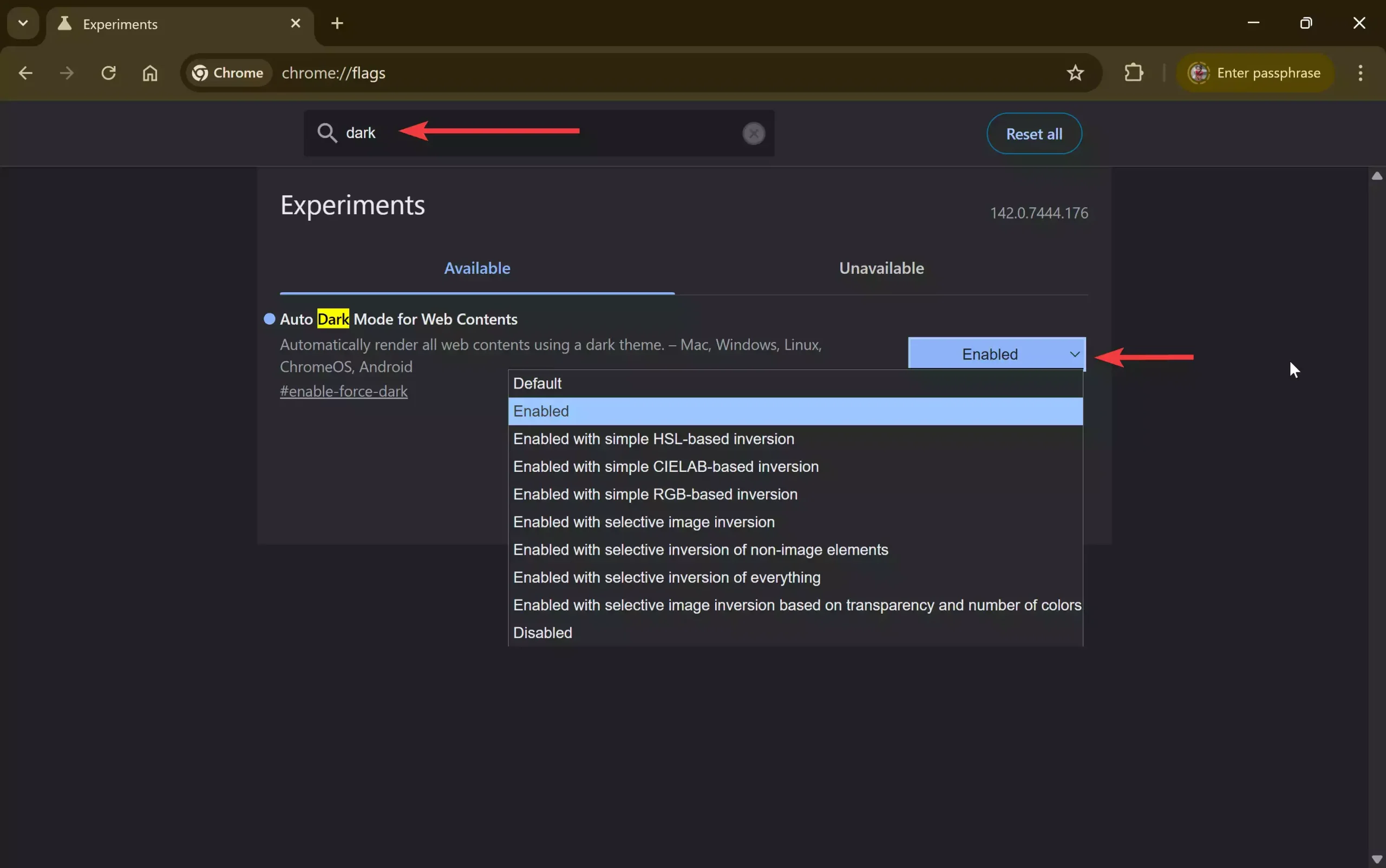 Chrome - Auto Dark Mode for Web Contents