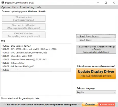 intel graphics driver windows 10 driver update