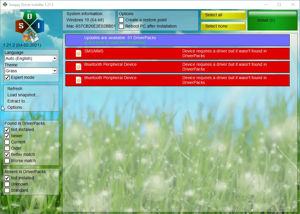 Snappy Driver Installer R2309 instal