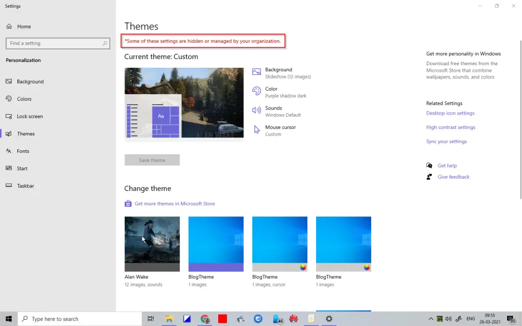 How To Prevent Users From Changing Theme In Windows 10/8/7? | Gear Up ...