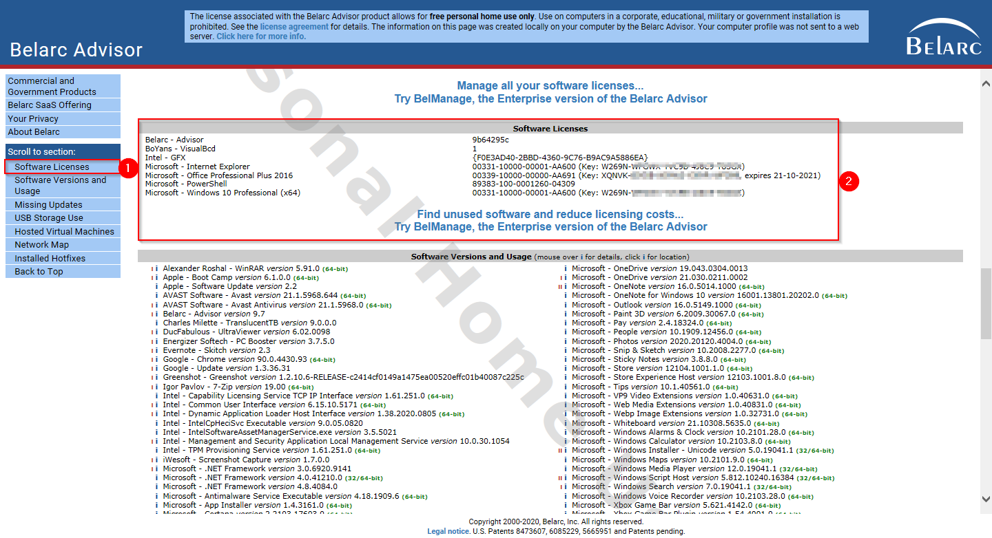 belarc free utility wiki