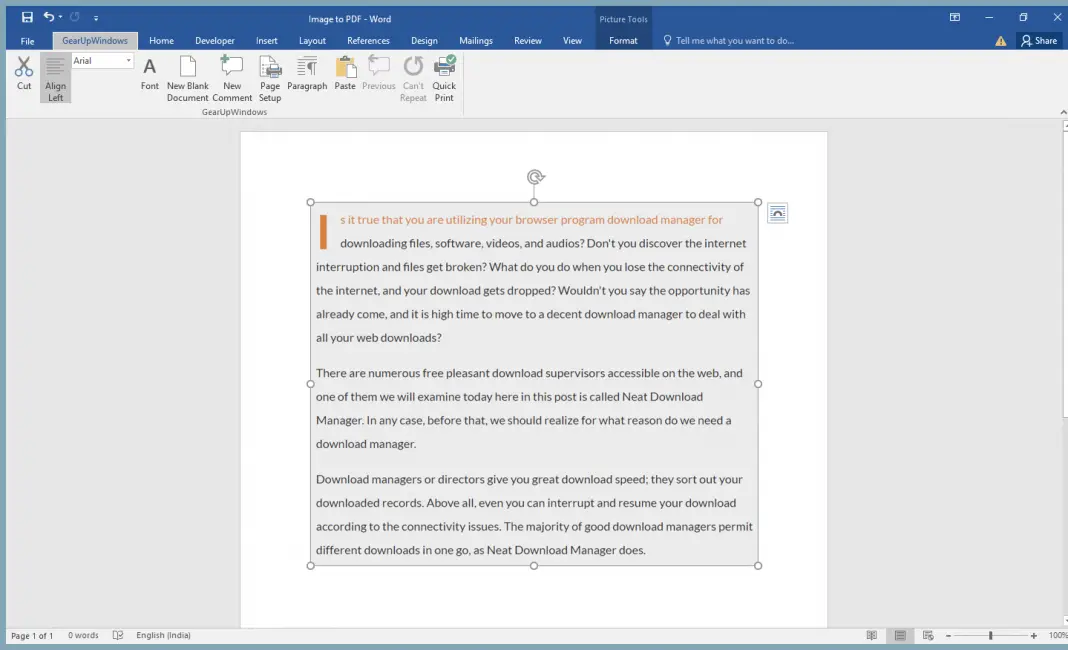 convert pdf to word 2010 document