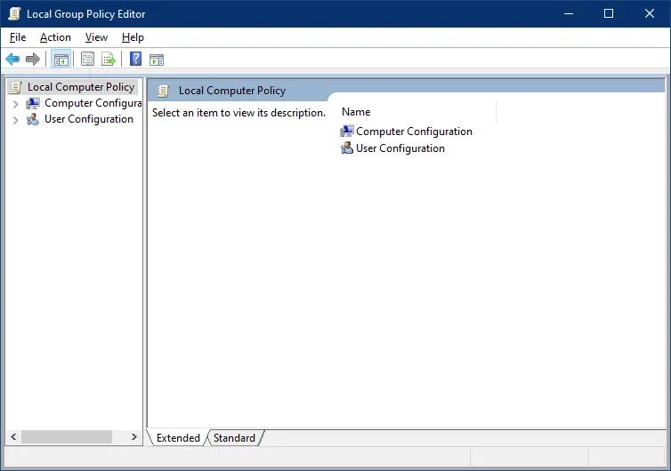 Local Group Policy Editor