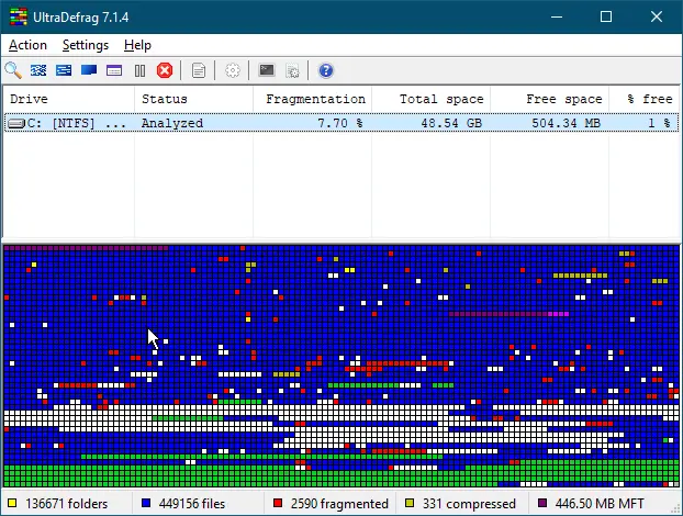 UltraDefrag instaling