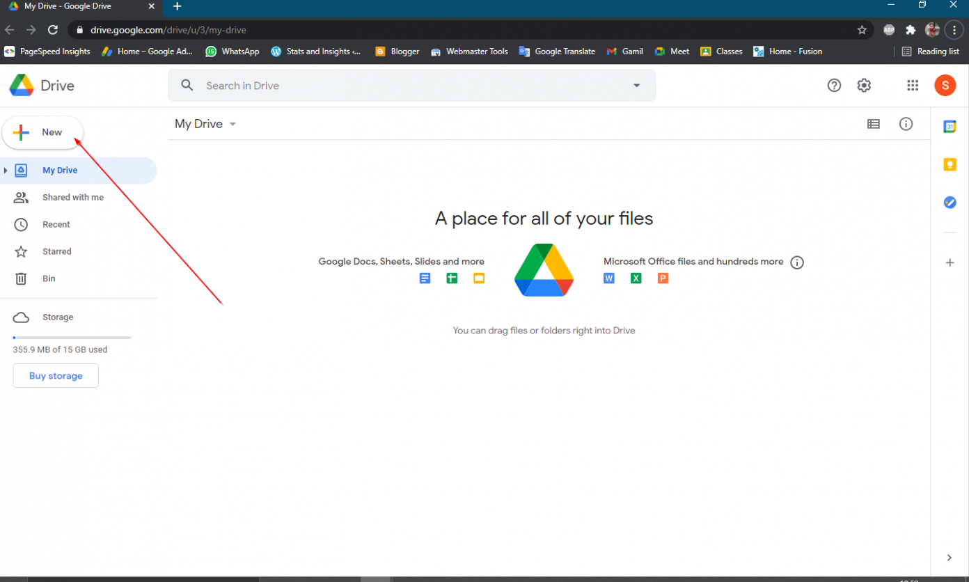 how to open google drive without gmail account