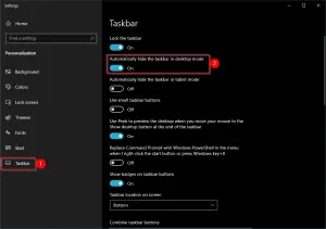 How to Auto-Hide Taskbar when Opened Window Maximized in Windows 10 ...