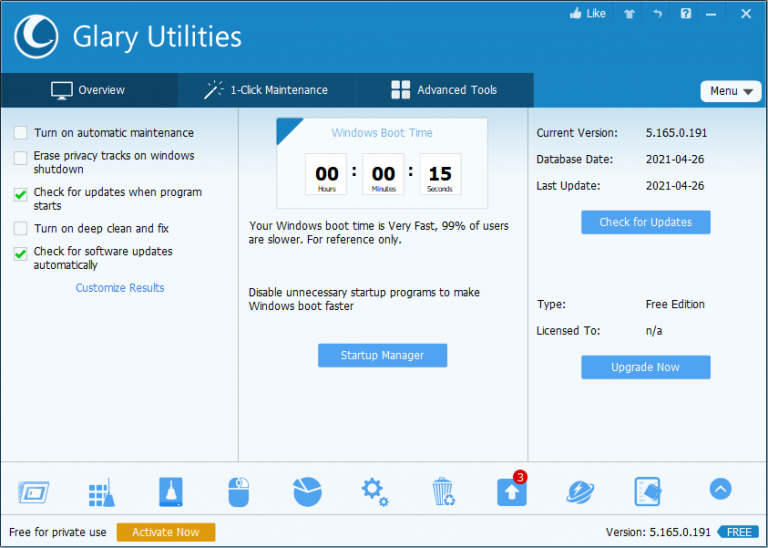 download the new version for windows Glary Utilities Pro 5.208.0.237