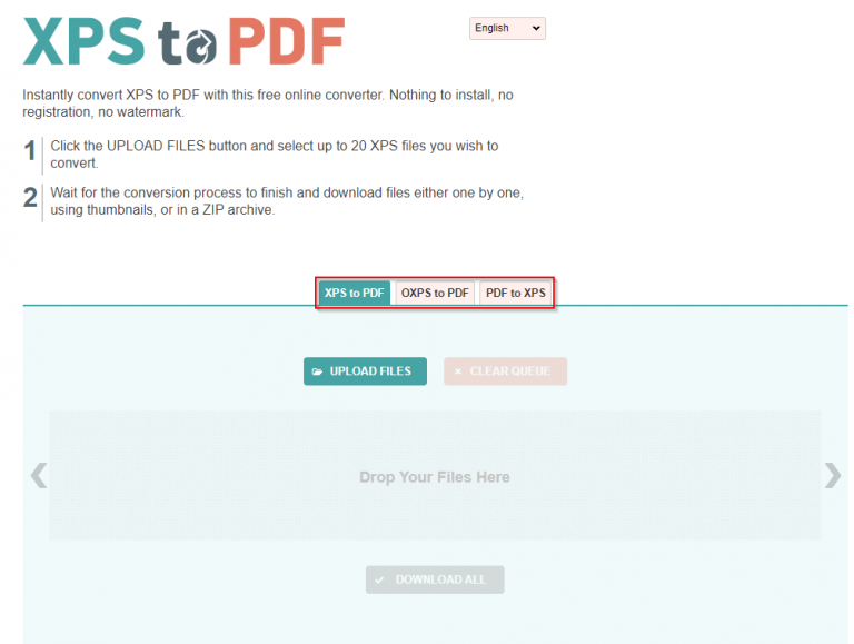 xps to pdf converter software online