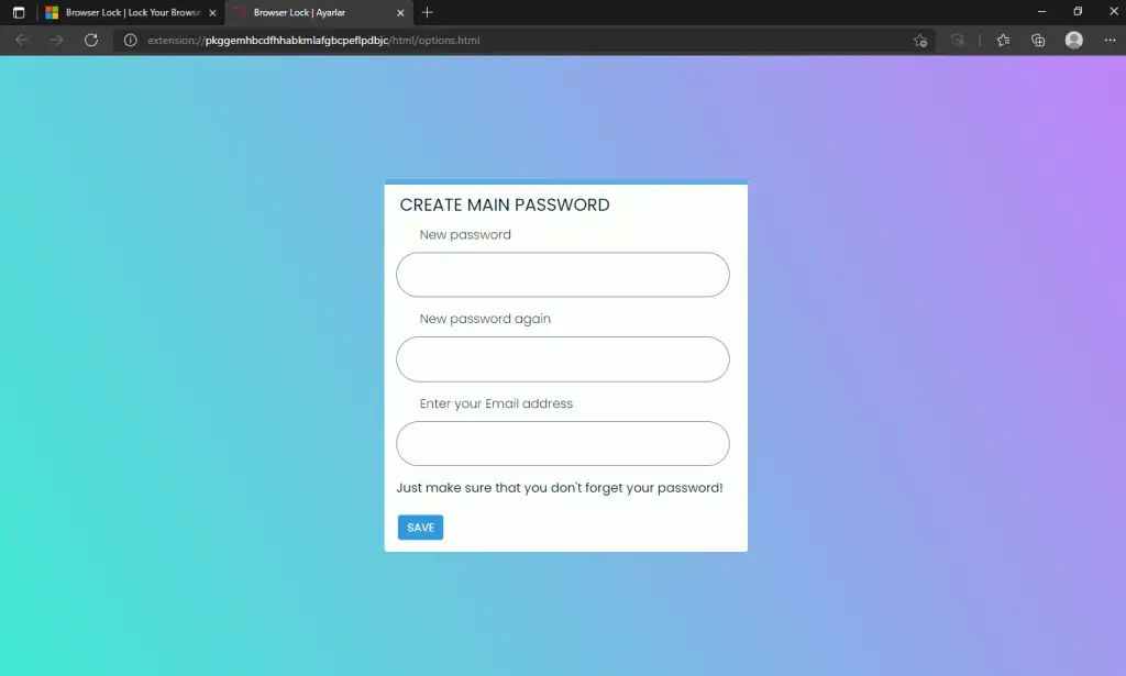 how to put a password lock on comodo dragon browser