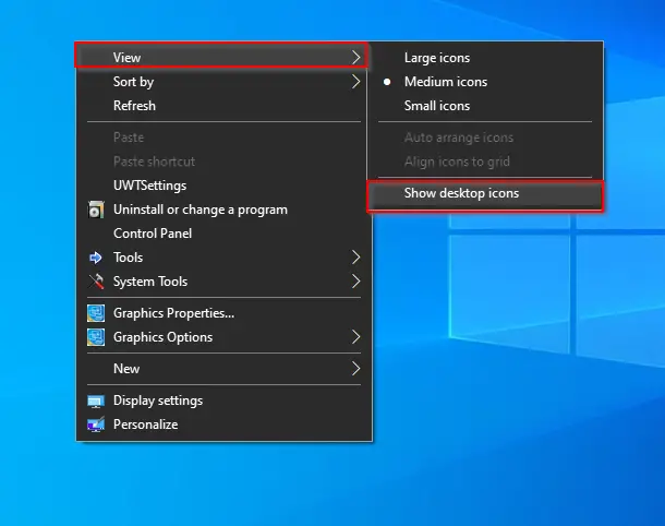 How To Unhide Or Hide Desktop Icons In Windows 10 Gear Up Windows
