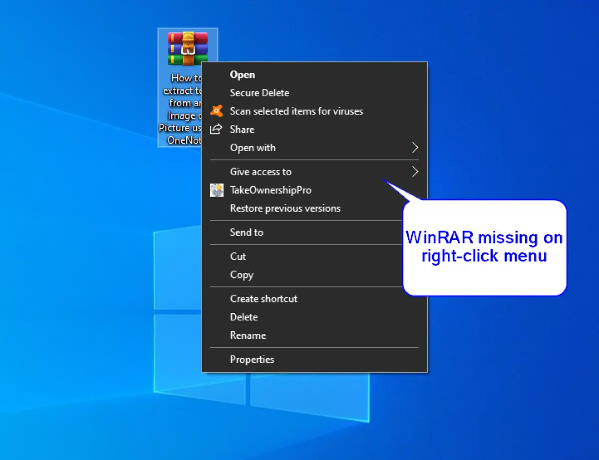 how to delete winrar windows 10