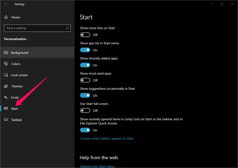 How to Enable or Disable Full-Screen Start Menu on Windows 10? | Gear ...