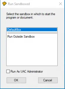 sandboxie windows 10