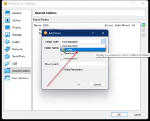 virtualbox share files with host