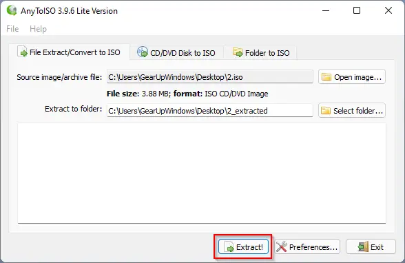 Convert Folders and ZIP to ISO in Windows 11/10 using AnyToISO