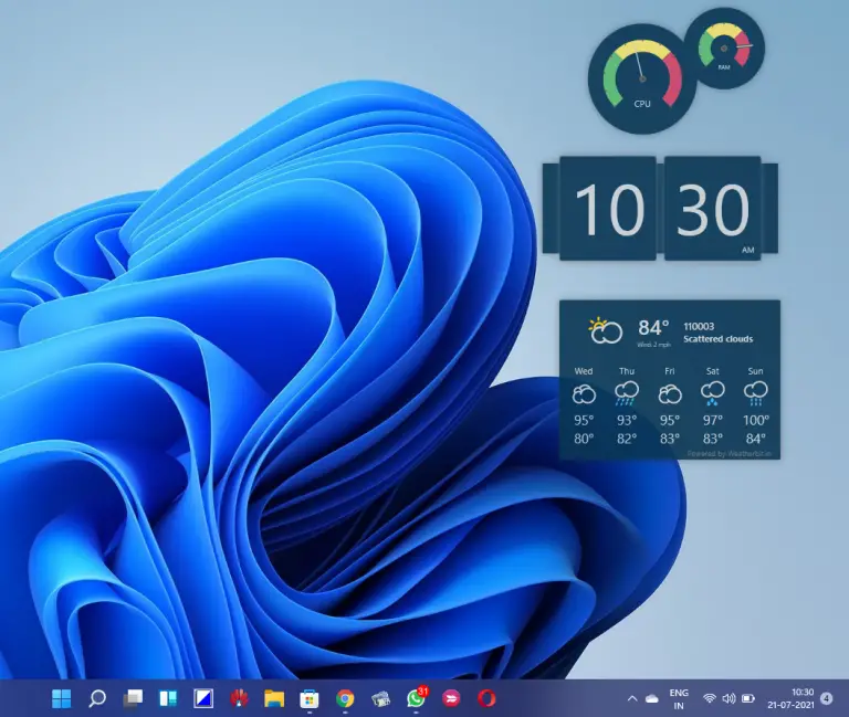 Get Desktop Gadgets on Windows 11/10 using Widget Launcher | Gear up