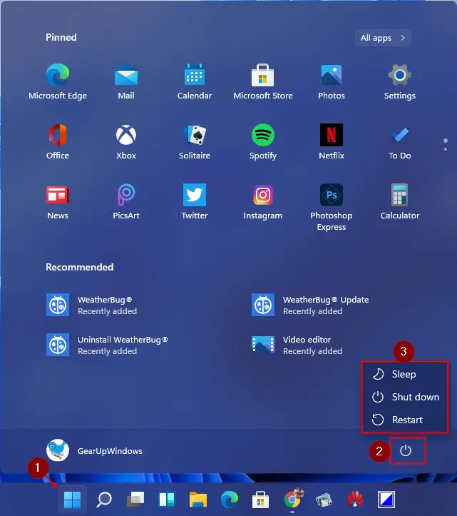 windows 11 home power button settings