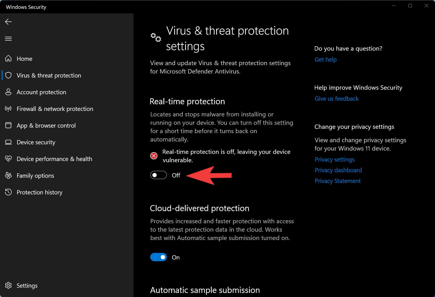 turn on microsoft defender antivirus real-time protection for linux