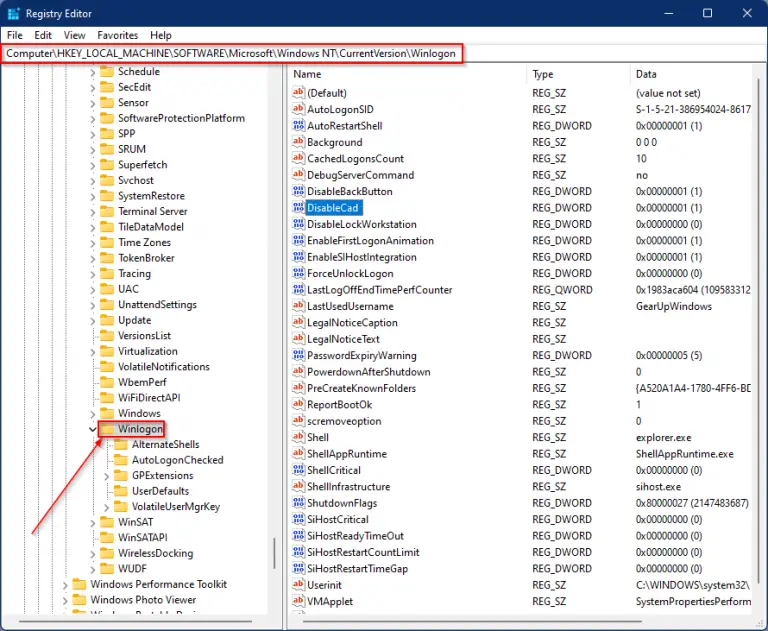 how to enable ctrl+alt+del logon in windows 7