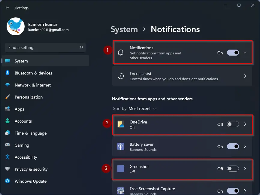 How to Disable Desktop Notifications for Specific Apps in Windows 11 or