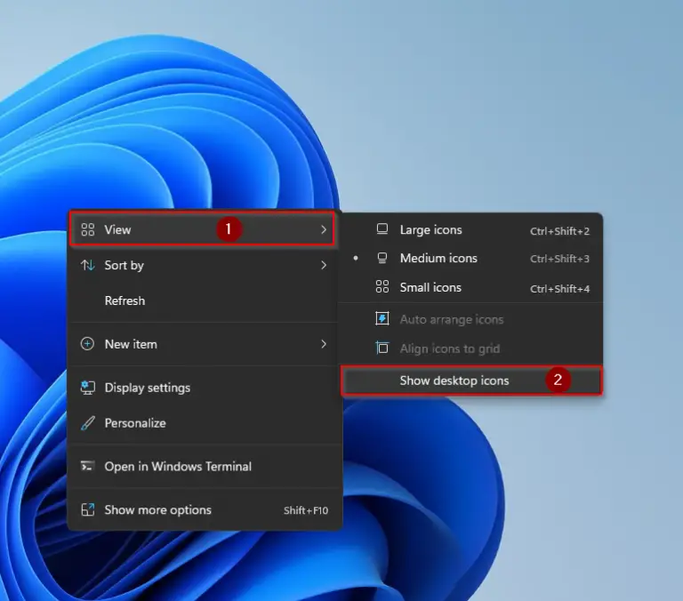 How to Show, Hide or Resize Desktop Icons in Windows 11? | Gear Up Windows