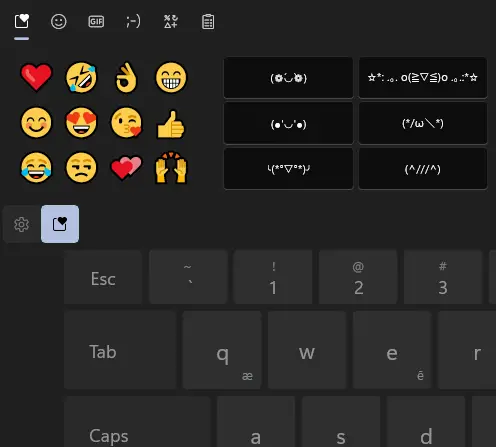 windows 10 emoji keyboard shortcut