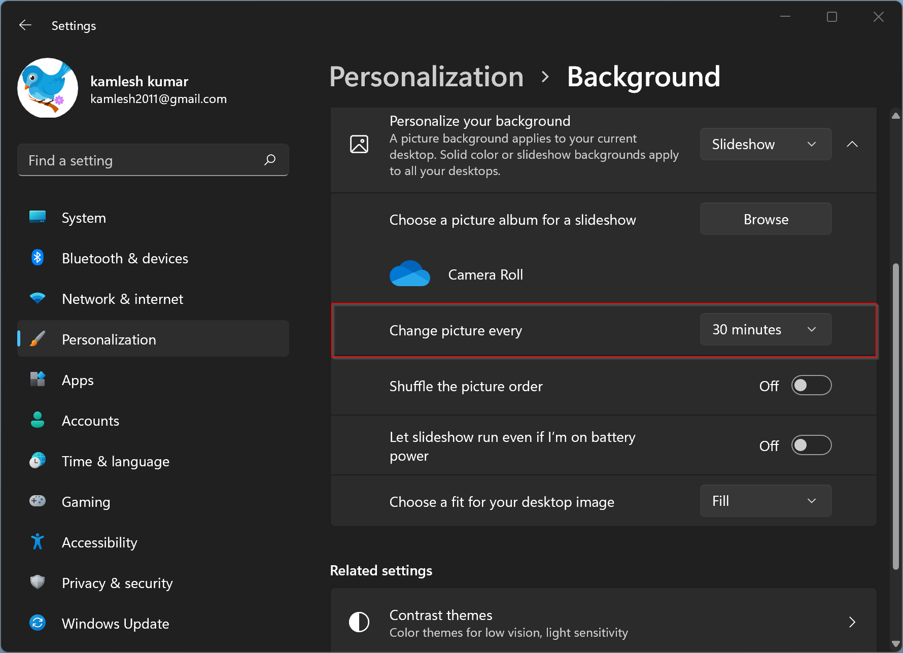 windows 8 slideshow settings