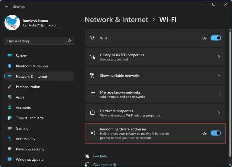 How to Enable or Disable Random Hardware Addresses in Windows 11 or 10 ...