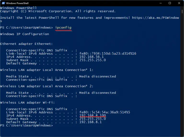 How to Find IP Address of Your Windows 11 PC? | Gear Up Windows