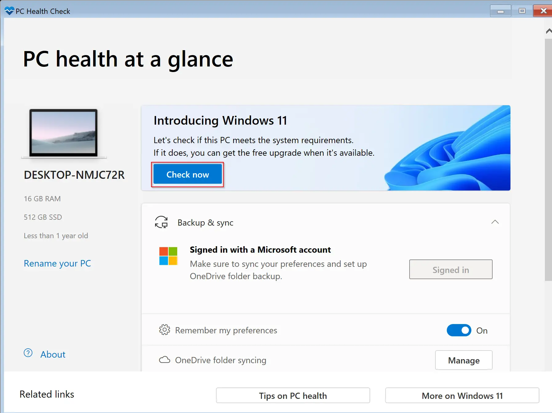 pc health check app windows 11 free download