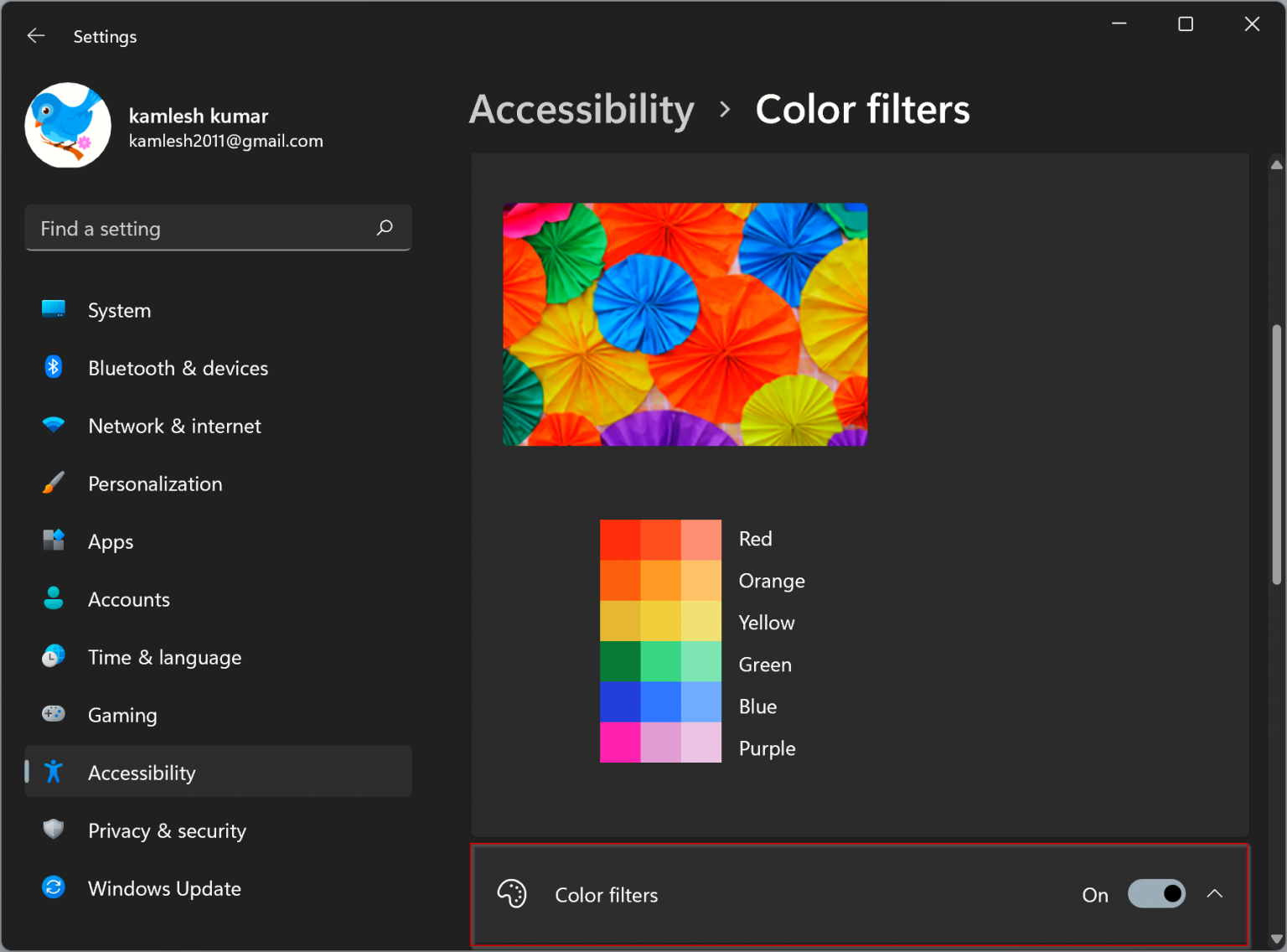 How to Use Color Filters in Windows 11? Gear Up Windows
