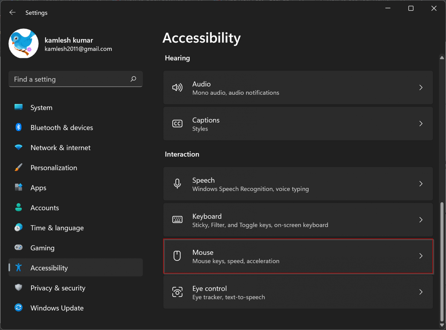 How To Enable Or Disable Mouse Keys Keyboard Shortcut In Windows