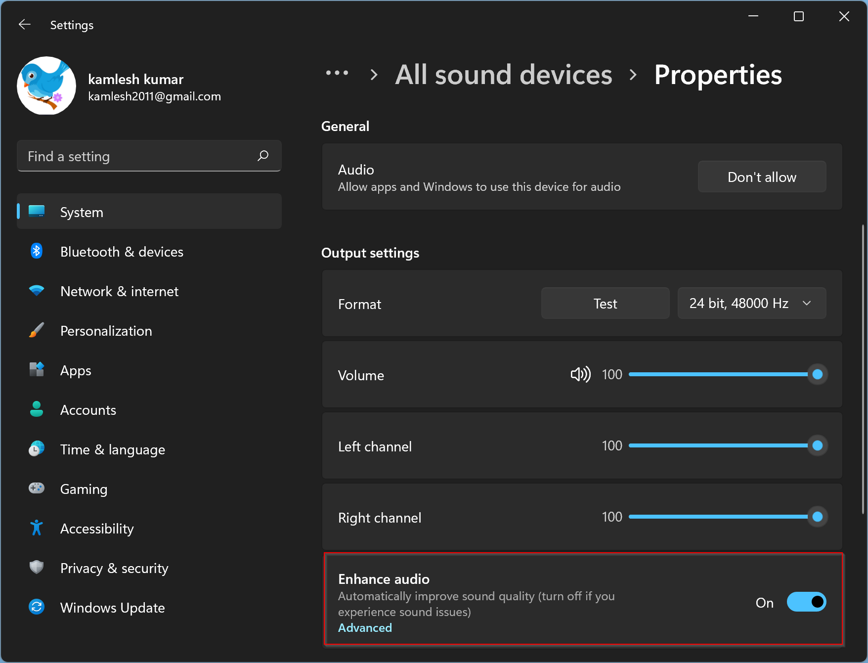 How to Disable or Enable Enhanced Audio in Windows 11?  Gear Up Windows