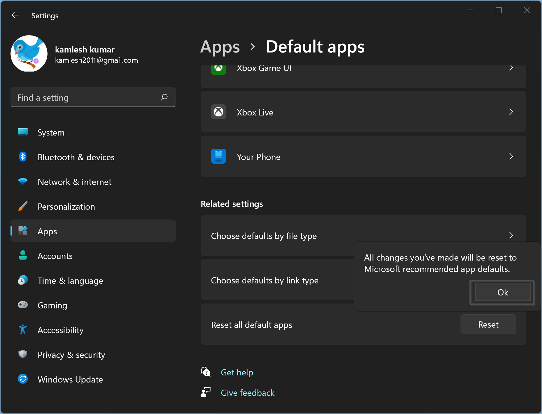 how to set default app to open files