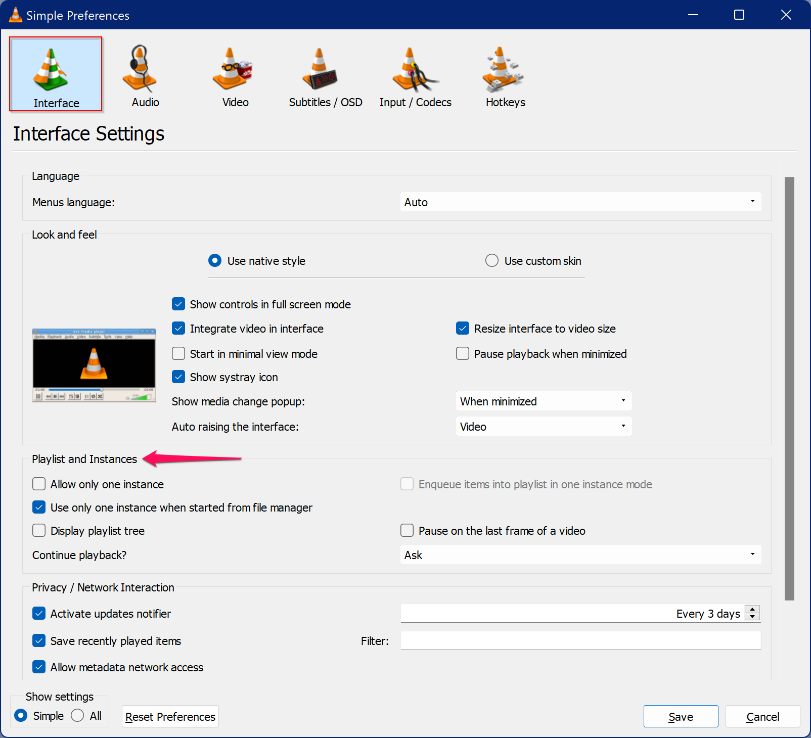 open multiple vlc per video