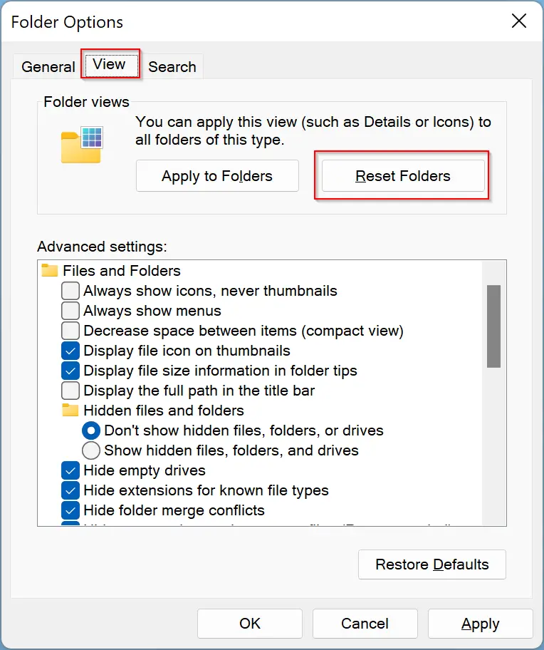 How to Reset File Explorer Folder View on Windows 11? Gear Up Windows