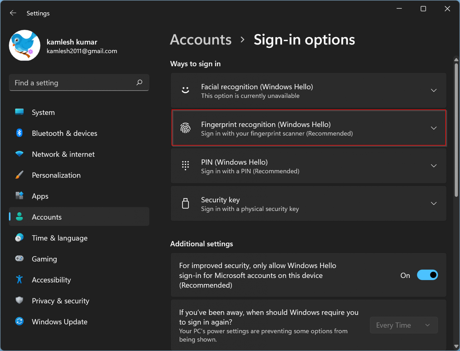 How to Sign in to Windows 11 with Fingerprint? | Gear Up Windows