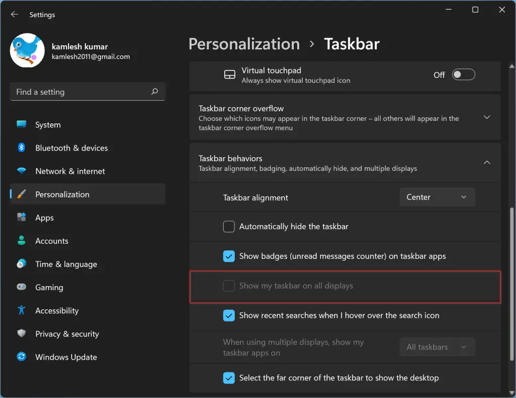 How To Show The Taskbar On All Monitors On Windows 11? | Gear Up Windows