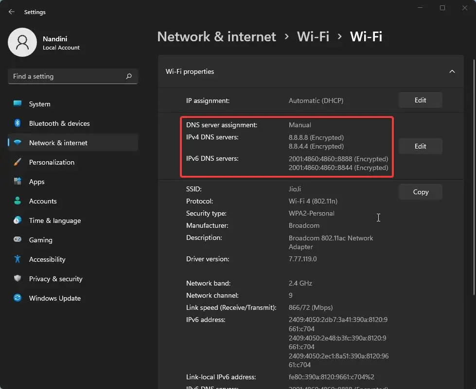 adguard dns windows 11