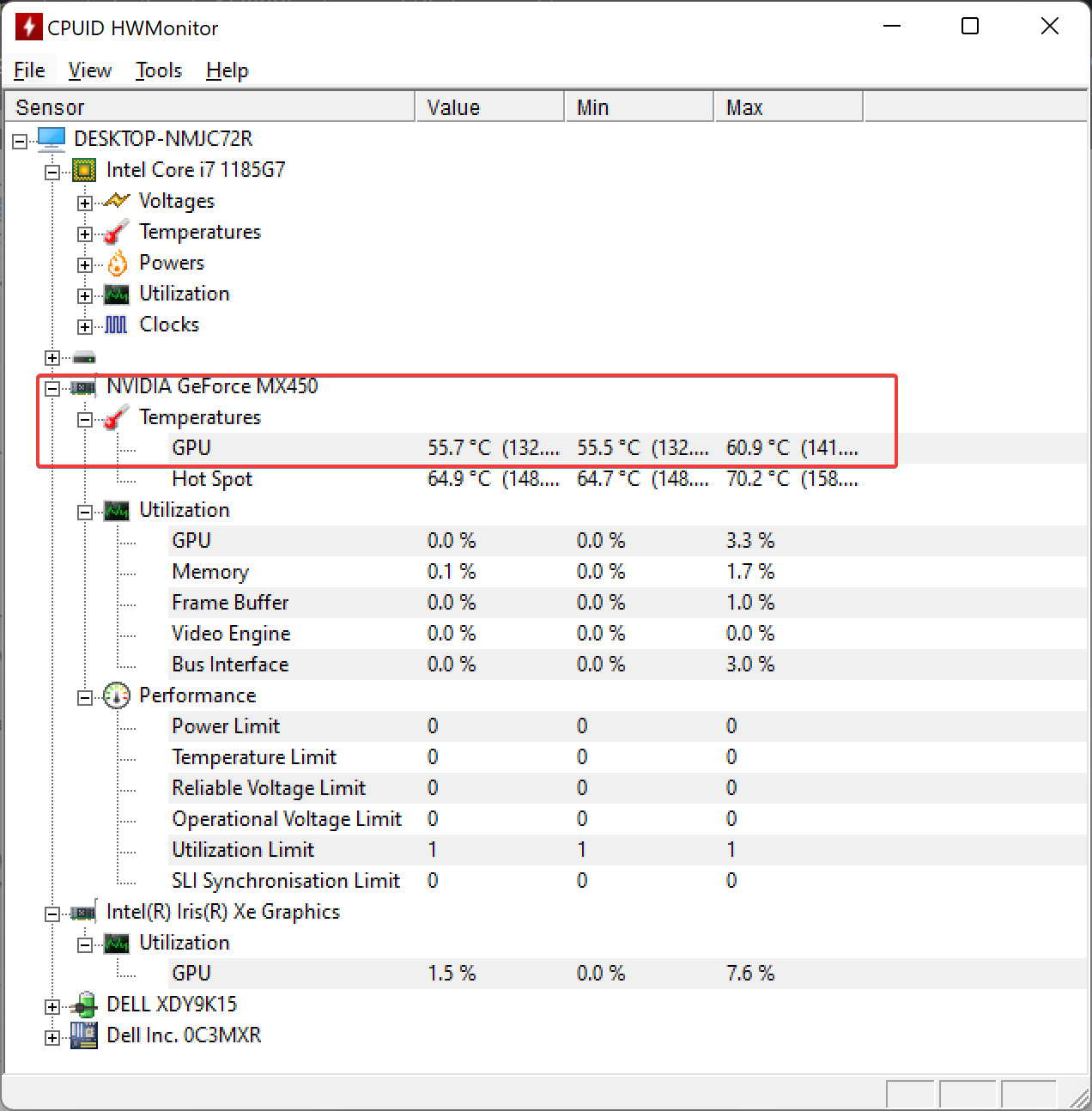 monitor cpu gpu temp windows 10