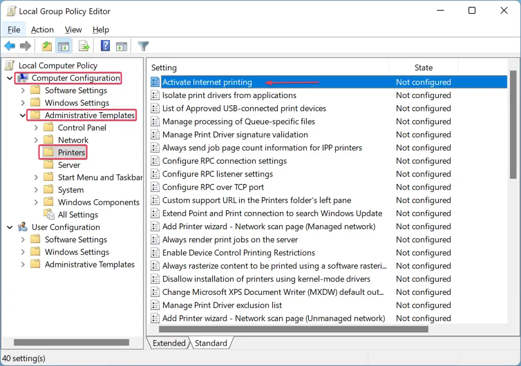 How to Enable or Disable Printing in Windows 11/10? Gear Up
