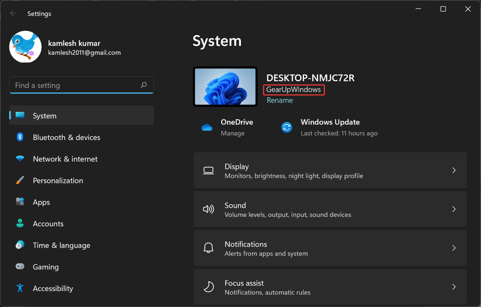 windows 11 change system product name