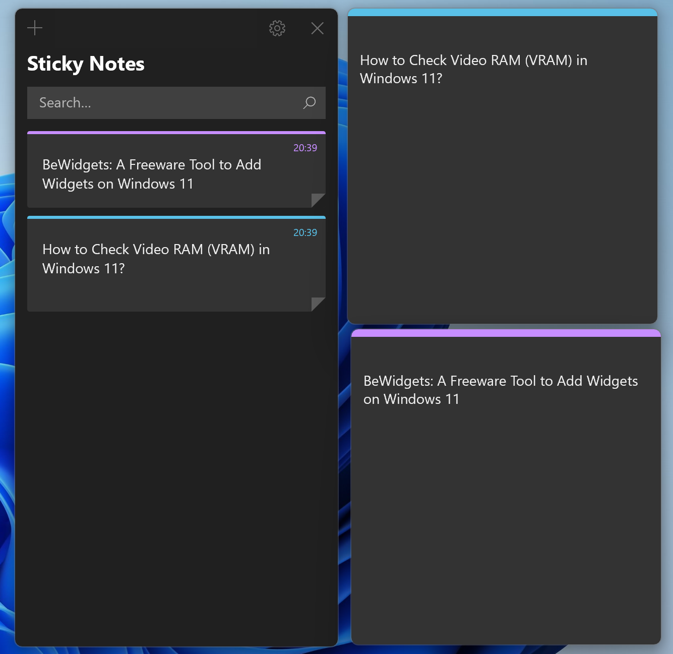 is there a version of stickies for windows computers