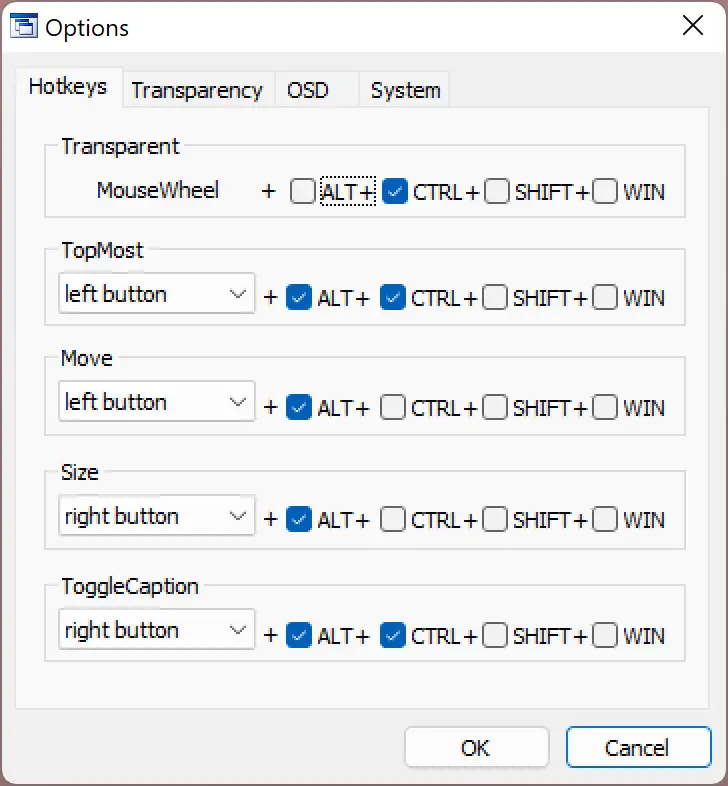 windows transparency software