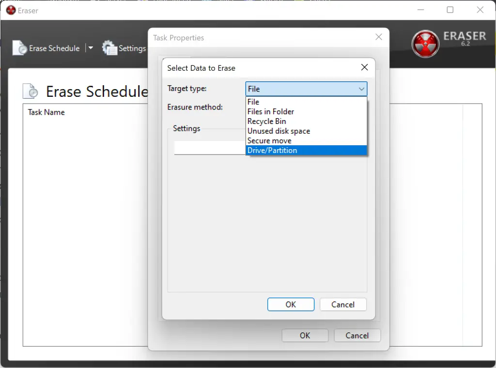 Eraser A Free Security Tool to Remove Sensitive Data from Windows 11 & 10